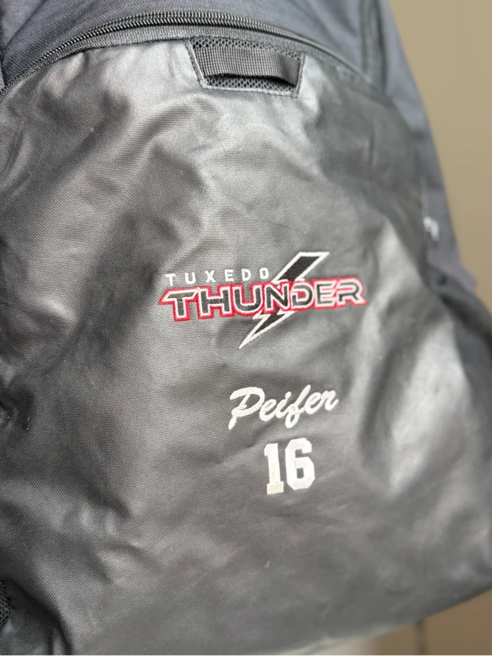 Nike Backpack Tuxedo Thunder Peifer 16 Swoosh Size 18